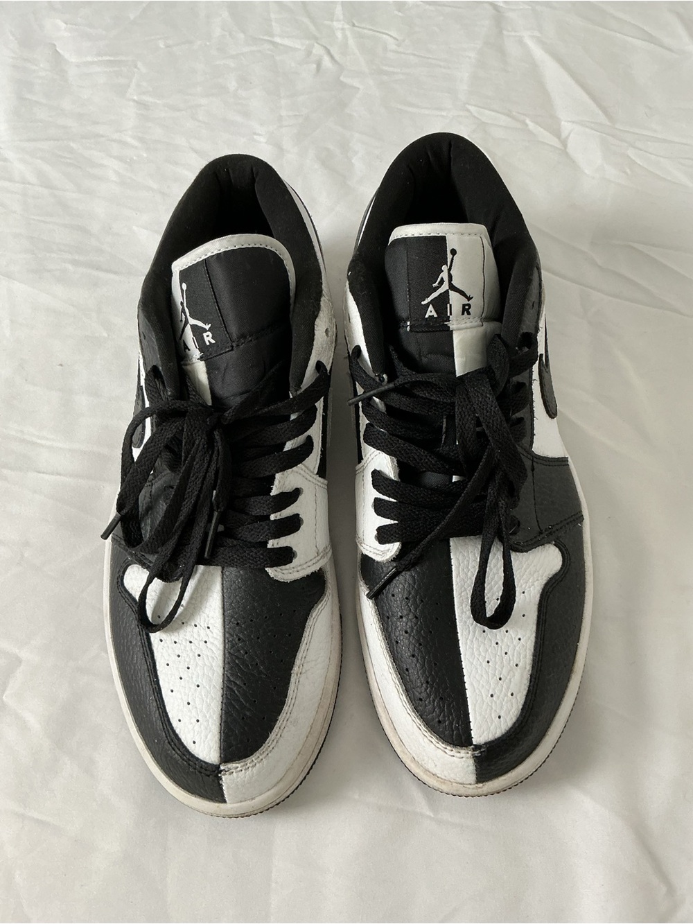 Nike Air Jordan 1 Low SE Homage Split Black White Sneakers Men's 10